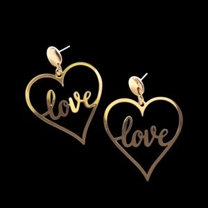 Heart Shaped "Love" Earrings